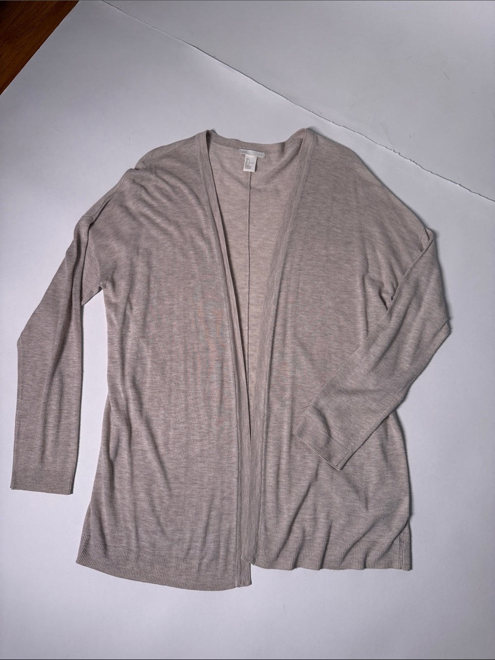 H&M Light Taupe Open-Front Women's Cardigan